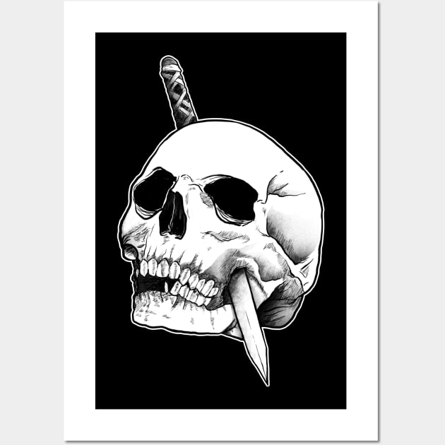 Skull and Dagger Wall Art by DeathAnarchy